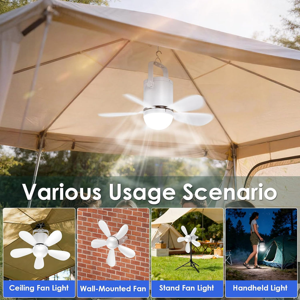 ceiling fan light, battery operated gazebo fan light on a desk or shelf