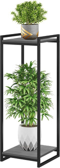 2-tier oak grey plant stand indoor 34" tall, main product view