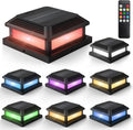 solar post cap lights with remote, 9 colors, main product view