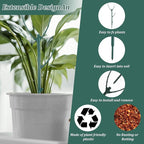 Grevosea 10 Pack Plant Support Stakes, Stackable Monstera Plant Supports for Indoor Outdoor Plants Garden Stakes Trellis for Climbing and Potted Plants Pothos Flowers