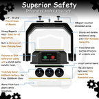 2000LM Battery Powered LED Camping Lantern, Waterproof Tent Light with 4 Light Modes, Camping Essentials, Portable Lantern Flashlight for Camping, Emergency Light, Power Outages (Black, 2set)