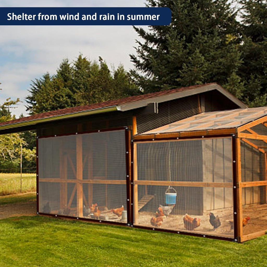 clear waterproof tarp heavy duty 7x12ft-2p,90% transparent vinyl, side view
