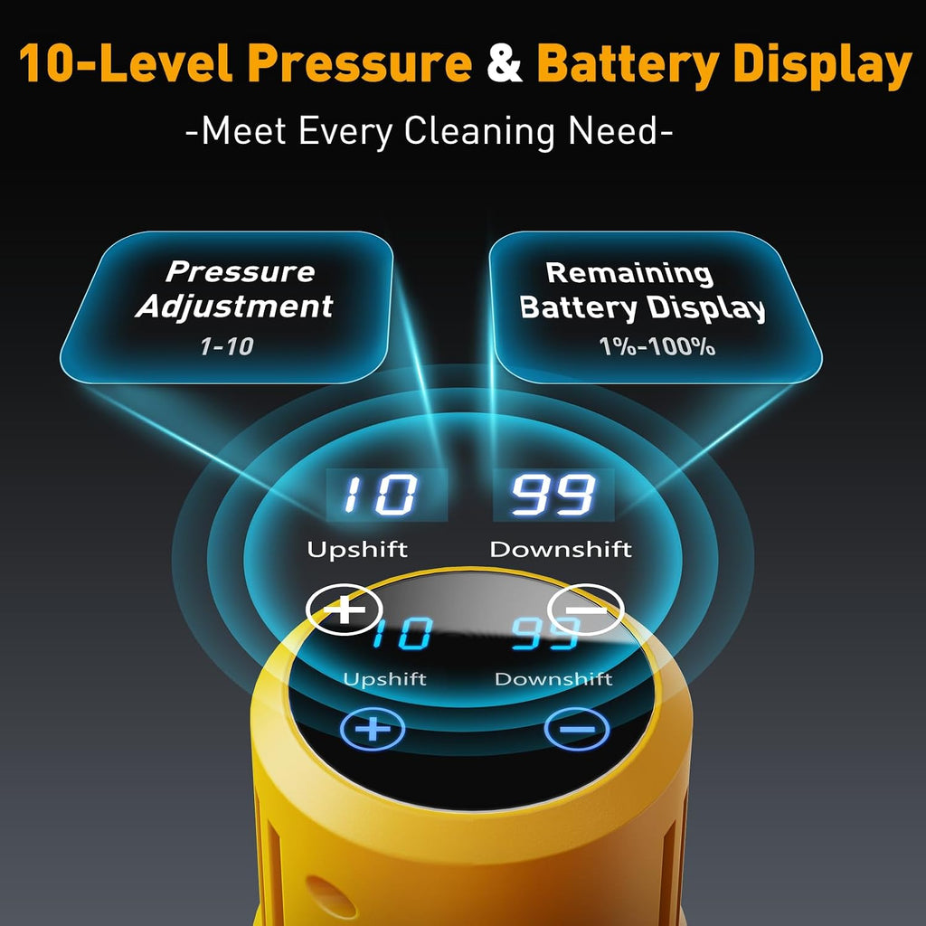 1100 psi cordless car washer,portable battery powered cleaning, side view