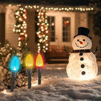 60 Pcs 5 Inch Christmas Light Stakes Universal Yard Lawn Holiday Light Stakes for C7 C9 String Lights Holders on Yards, Pathways (Green)