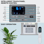 rovsun 8000 btu air conditioner window unit with, side view