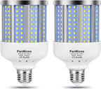 2 Pack 280W Equivalent LED Corn Light Bulb, 4000 Lumen 6500K Cool White Daylight 40W LED Corn Lamp,E26/E27 Medium Base,for Indoor Outdoor Warehouse Garage Basement Backyard Factory Barn and Many Area