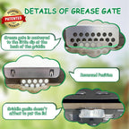 Grilling Rear Grease Gate for Blackstone Griddle Accessory Grease Blocker | Buckle Design Griddle Cooking Accessory Block Food into Rear Grease Catcher, Not For Old-style Long Hook 17" & 22" Blackstone