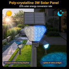T-SUN Solar Lights Outdoor Waterproof IP65, 6Pack LED Solar Spot Lights Color Changing IP65 Waterproof Smart Auto On/Off for Outside Landscape Garden Yard Lawn Pathway Patio Driveway