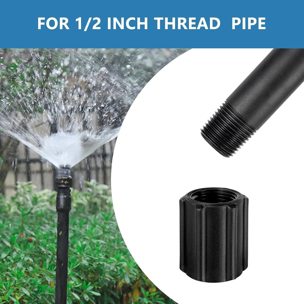 12 Pcs 1/2 Inch Double Male Threaded Head Pipe Riser | 12 Inches Multifunctional NPT Sprinkler Riser Extensions for Lawn Irrigation, Sprinkler Upgrade(NPT Sprinkler Extension)