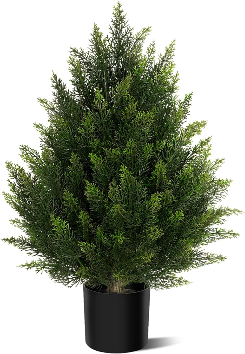 vitalismo 2ft uv-resistant artificial cedar tree for front, main product view