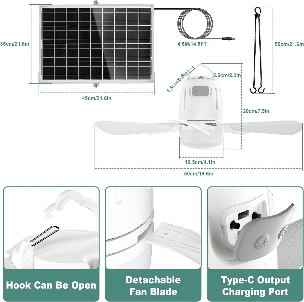 gliztech solar ceiling fan light,portable gazebo fan with on a desk or shelf