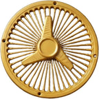 Trash Can Wheel Rims Set of 2, Decorative Trash Can Wheel Covers for Garbage Bins, Green Wheel Rim Decor for Outdoor Trash Can Wheels, Garage Patio Home Decor Accessories (Gold)