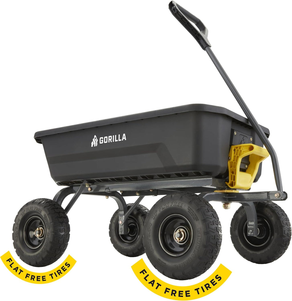gorilla carts dump garden cart, 4 cu ft, main product view