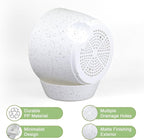 12/10/9 inch Large Self Watering Pots, Plant Pots with Mesh Drainage Holes for Indoor Outdoor Garden Plants, Flower Pots with Deep Reservoir, Set of 3 Plastic Planters, Specked White
