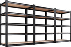 AOAORRG Set of 3 Garage Shelving Heavy Duty Storage Shelves, Metal Adjustable Shelving Unit, Utility Garage Organizer Shelf for Basement, Pantry, Kitchen, Warehouse, 45.6" Wx17.7 Dx71.2 H, Black