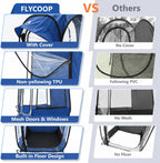 sports tent pop up shelter: flycoop 37" l, side view