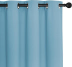 NICETOWN Blackout Doorway Curtain Drape 78 inch Long - Grommet Noise Reducing Thermal Insulated Solid Modern Window Treatments for Bedroom Closet (1 Panel, 52 x 78 Inch, Teal Blue)