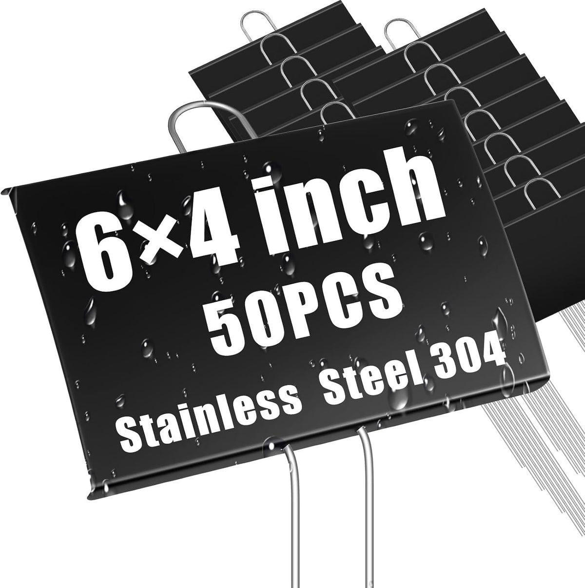 landhoow 50 pcs large plant marker, 6'' x, main product view