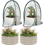 riased garden bed with greenhouse cover, raised planter, main product view