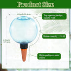3pcs Large Plant Self Watering Globes, 17.5 oz Plastic Water Bulbs Top Fill, Plant Watering Devices System Slow Release Terracotta, Water Spikes Stakes for Indoor(3pack)