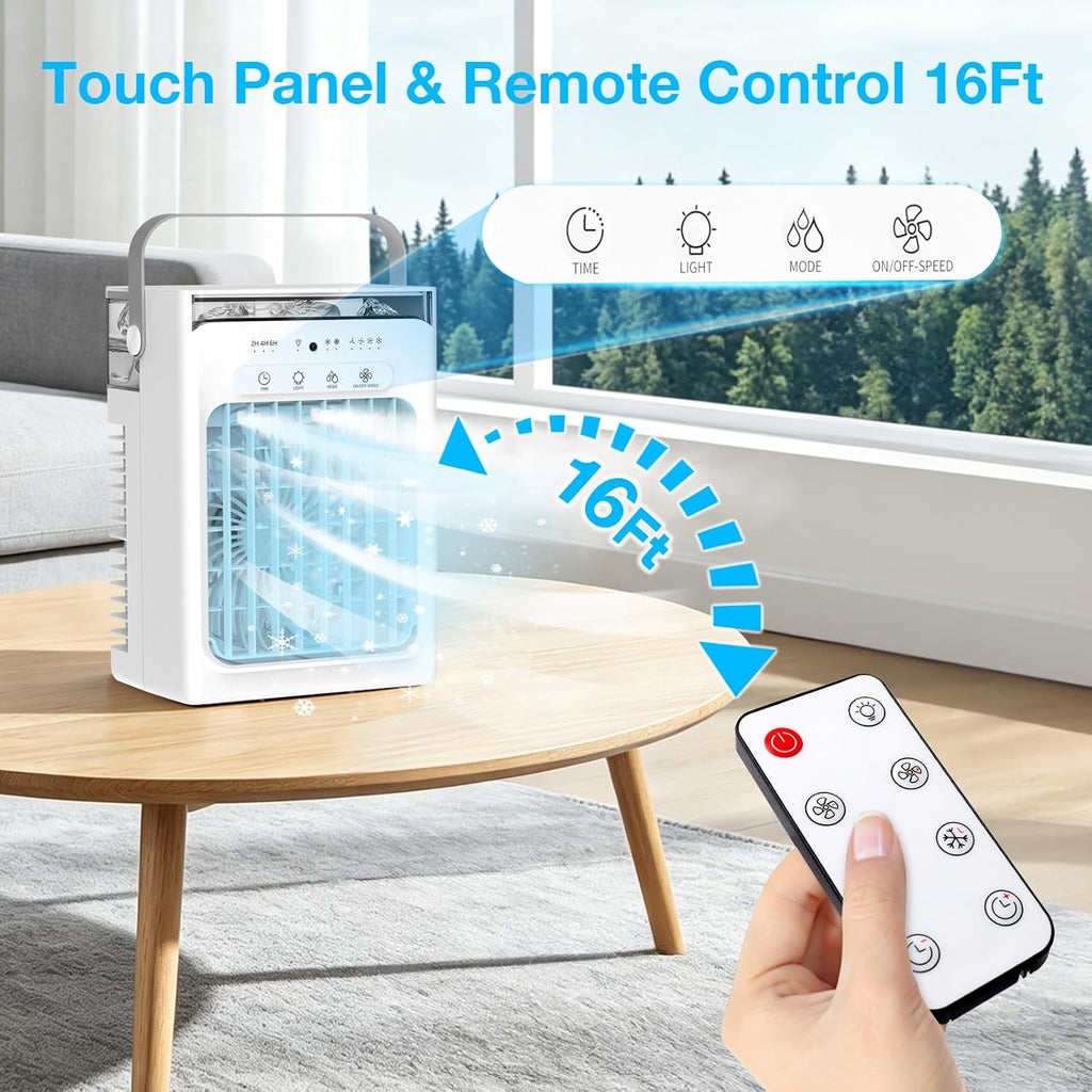 portable air conditioners, portable ac unit with remote, side view