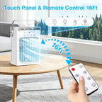 portable air conditioners, portable ac unit with remote, side view