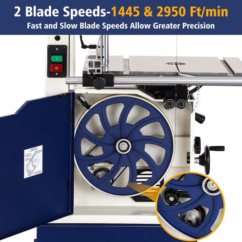 band saw, 14 inch bandsaw for woodworking, 1445 shown in use