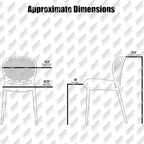 2xhome Set of 3 Patio Dining Chairs | Modern Stackable Outdoor Pool Side Chair | Weather Resistant Plastic for Yard, Porch, Balcony, Kitchen, Yellow