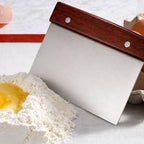 Dough Scraper & Bench Scraper Kitchen – Stainless Steel Sourdough Tools – Dough Cutter for Sourdough Bread, Pizza, and Flat Top Griddles – Chef Approved (Dark)