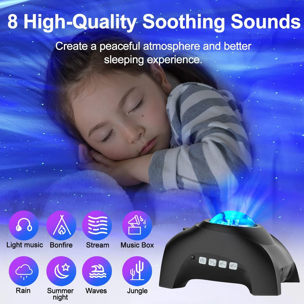 Star Projector, CIMELR Northern Galaxy Aurora Lights Projector with 33 Light Effects Bluetooth Speaker & White Noise, Remote Control Night Light for Bedroom, Room Decor, Party, Gift for Kids Adults