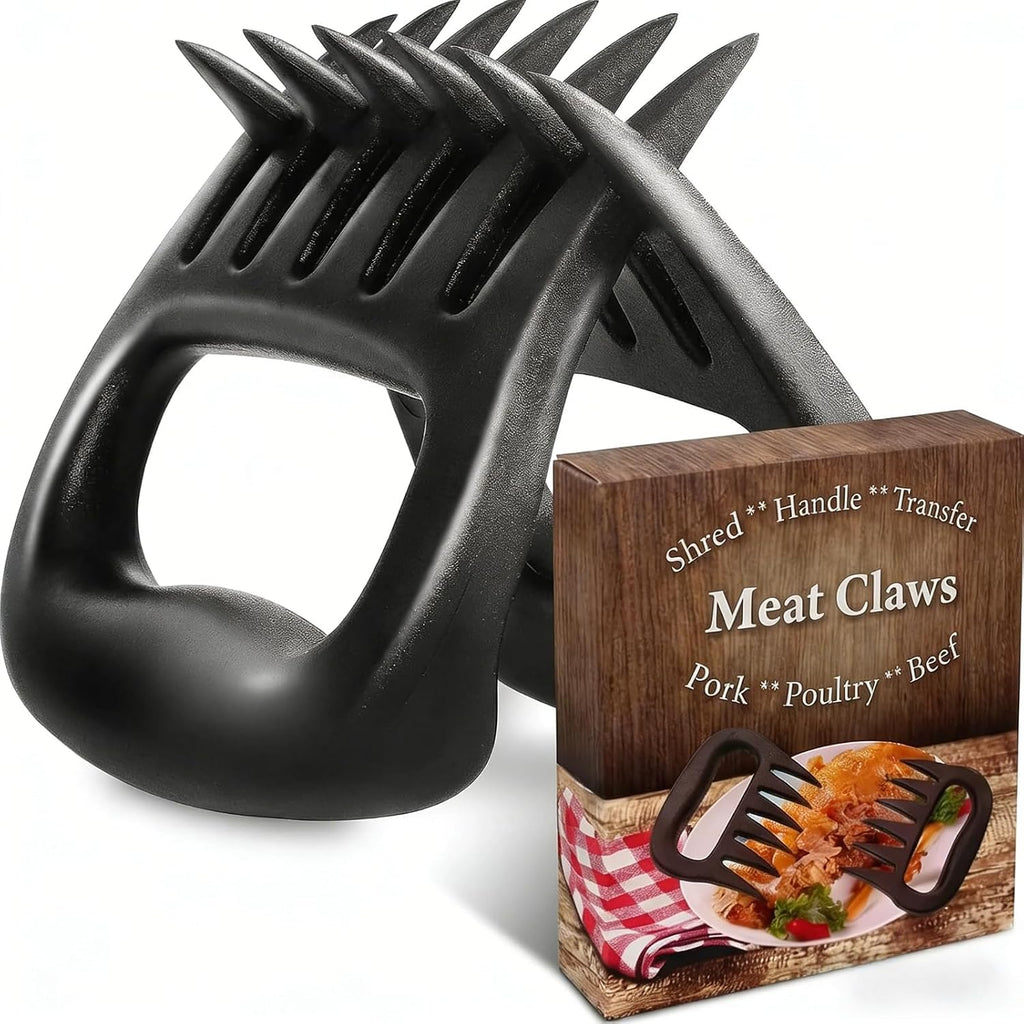 Meat Shredder Claws for Chicken & Pulled Pork Heavy Duty Meat Claws with Non-Slip Handle, BBQ Shredding Tool for Smoker, Grill & Kitchen