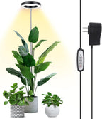 LBW Grow Lights for Indoor Plants, 6.3" Full Spectrum Grow Light, 72 LEDs | 10.4"-59” Height Adjustable Plant Light, 4 Brightness Levels, 4/8/12H Auto Timer, Ideal for Large Tall Plants, Black