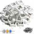 75 Set Light Clips for Govee H705A/B/C/H805 Outdoor Lights with 150 Screws Secure Mounting Brackets for Govee Permanent (H805/H705) Not Compatible Pro Version Outdoor Lights（White）