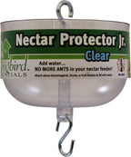 Nectar Protector Junior Bird Feeder Protection - Clear | See-Through Bowl Shows Water Level at a Glance - Compact Ant Moat Hangs Between Hook and Feeder to Protect Nectar