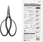 SenkichiKin Bonsai Scissors 7in (180mm) – Made in Japan Pruning Shears, Sharp Carbon Steel for Precision Trimming, Lightweight Tool for Bonsai, Flowers & Indoor Plants, forest Originals