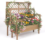 raised garden bed with trellis & 2 planter, main product view