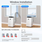 14000 btu portable air conditioners, 3-in-1 floor stand, front angle view