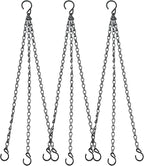 3 Pack, 20 Inch Hanging Baskets Chain, Hanging Chains with Hooks Flower Pot Chain Replacement Plant Hangers for Planters, Bird Feeders and Lanterns (Hook, 3)