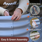 6-Pack 18” Tall Galvanized Raised Garden Beds – New Home Garden Layout, Fits 300 Sq Ft Backyard, 10x2x1.5 & 4x4x1.5 ft Metal Planter Raised Beds Set for Vegetable, Herb & Flower - Moss Green