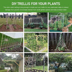 Trellis Netting, CANAGROW Heavy-Duty Garden Plant Trellis Netting for Climbing Plants, Outdoor Indoor Grow Net for Beans Tomatoes Peas Pumpkin Flowers, 𝟔 𝐱 𝟏𝟓𝐟𝐭, Pack of 4