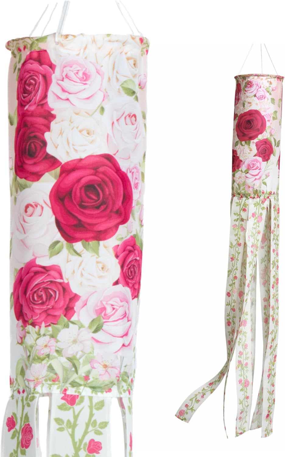 Madrona Brands Rose Garden Flower Spring Windsock for Outside 48 Inch | Durable Outdoor Decorative Hanging Wind Sock Flag | Yard, Patio, Garden