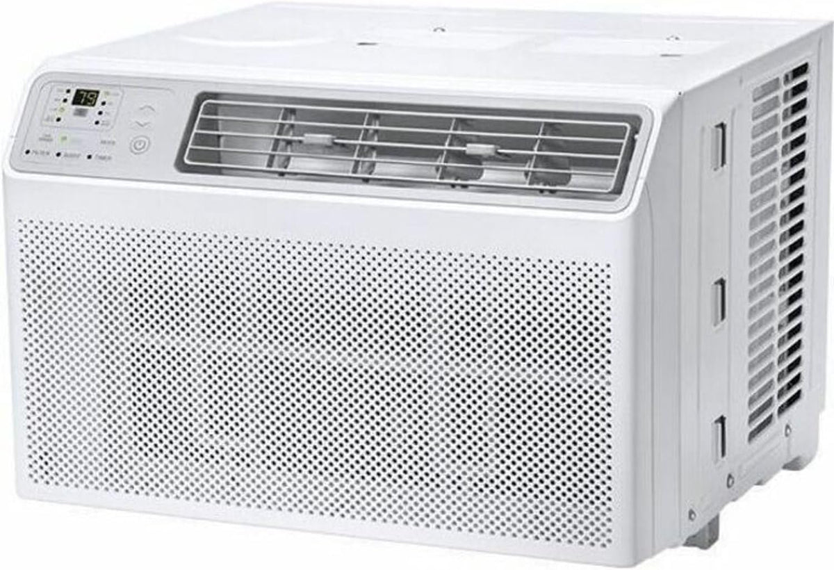 tcl 10,000 btu smart window air conditioner, fan, main product view