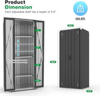 AECOJOY Outdoor Storage Cabinet, Outdoor Cabinets Waterproof with Shelves, Vertical Tall Garden Outdoor Cabinet, Sheds & Outdoor Storage Clearance Cabinet Weatherproof for Outside in Dark Grey