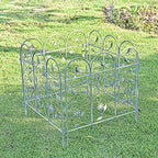sungmor 25in x 8ft metal garden fence border showing dimensions