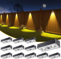 jofios solar fence lights 12 pack, 50 lumens, main product view