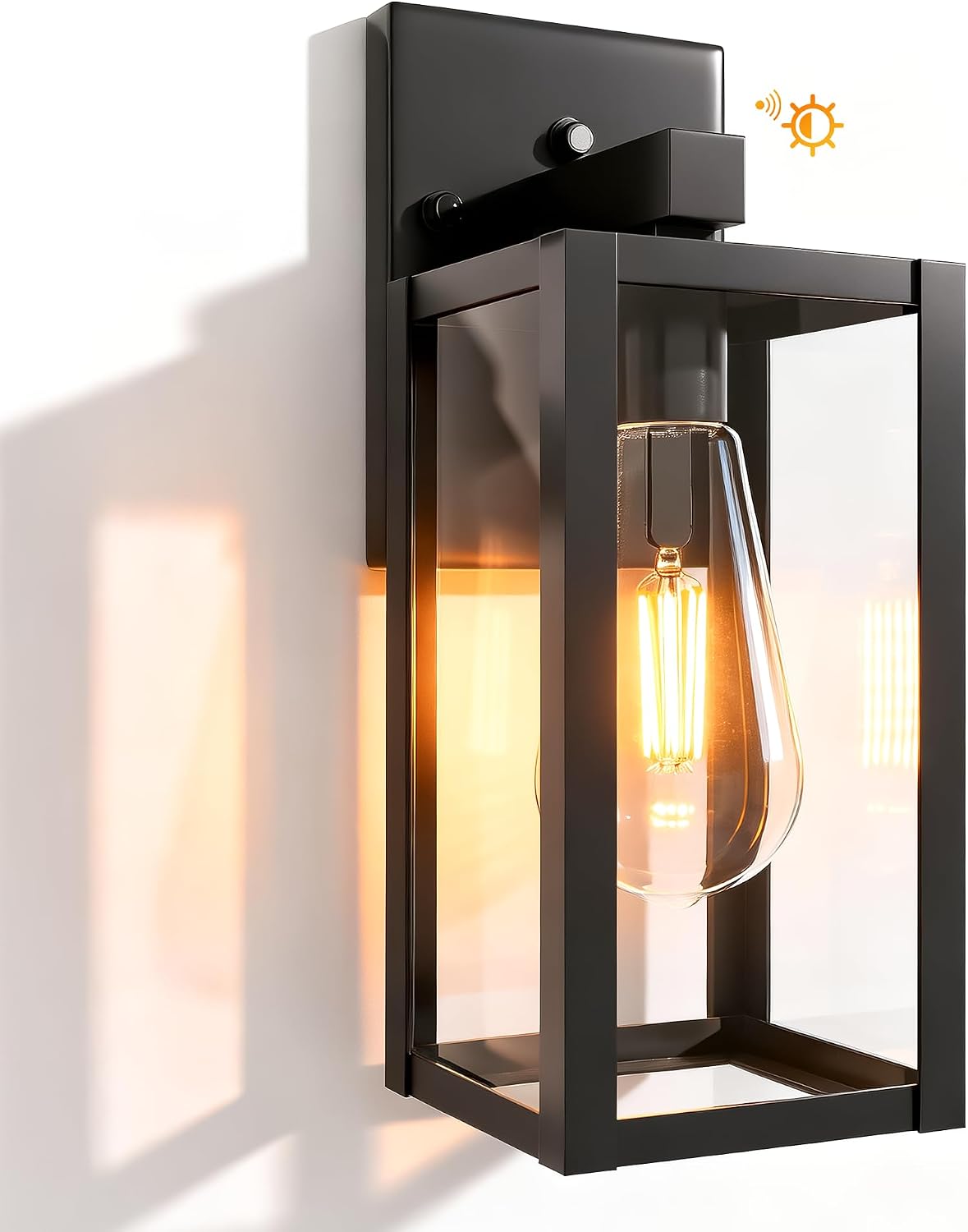 Dawn to Dusk Sensor Outdoor Light Fixture Waterproof Porch Lights Anti-Rust Exterior Wall Lighting Outdoor Wall Lantern for Patio Front Door Garage House