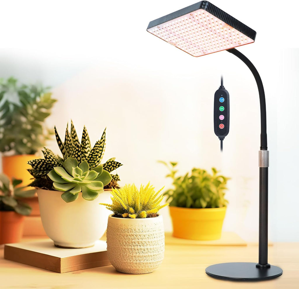 FECiDA Bonsai Grow Light, Table Grow Lights for Seed Starting, Seedlings | UV-IR Full Spectrum, 5 Modes 4/8/12/16/20 Hr Timer, 25 Watt Power Draw, 16"-24" Height Adjustable