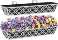 hfhome 2 pack 30 inch railing planter boxes, main product view