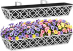 hfhome 2 pack 30 inch railing planter boxes, main product view