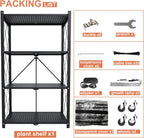 indoor greenhouse with grow light, 4-tier foldable, 28.2x14.2x50in, view 9
